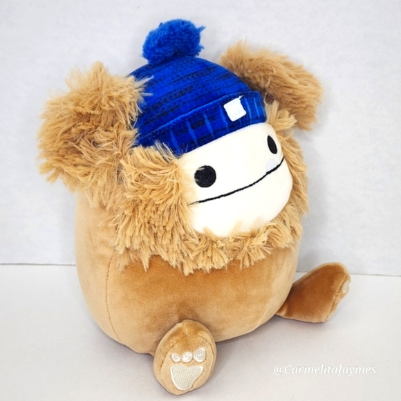 BENNY 👣 Brown Bigfoot w Blue Hat Original Squishmallow 2022 ☆ NWT ☆ PC - Picture 6 of 8